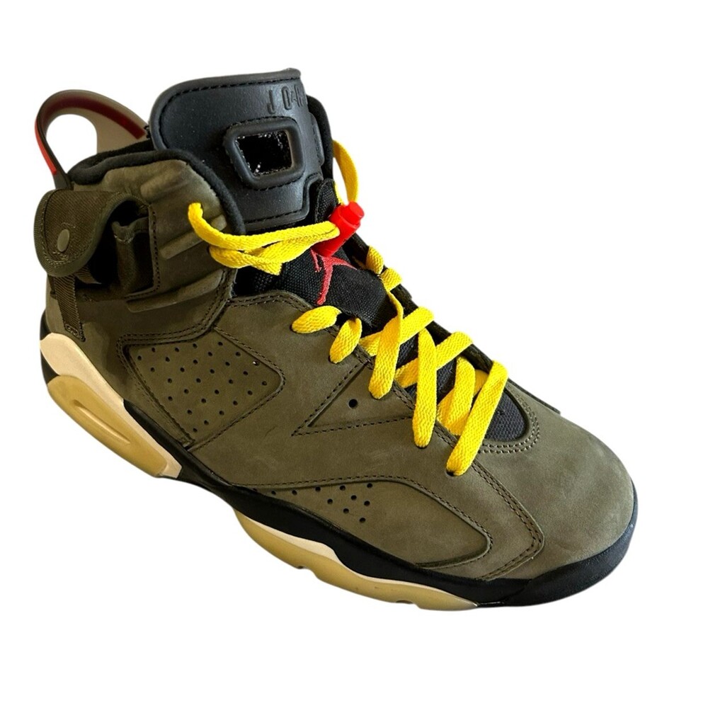 NIKE Air Jordan 6 TRAVIS SCOTT Retro Olive CN1084-200 High Top Sneakers Size 9.5